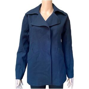Theory Virgin Wool Blend Pea Coat Durell Maritime Style Size P (XS)